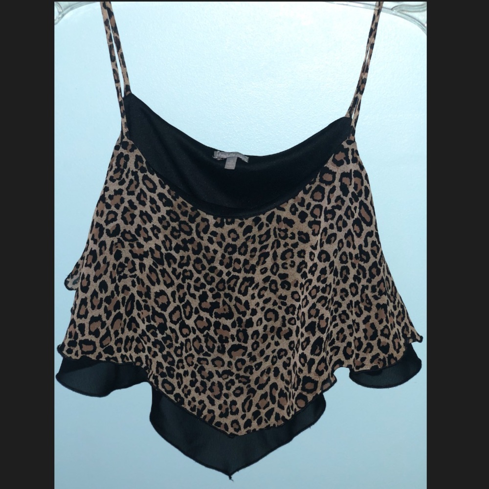 Leopard Print flouncy crop top